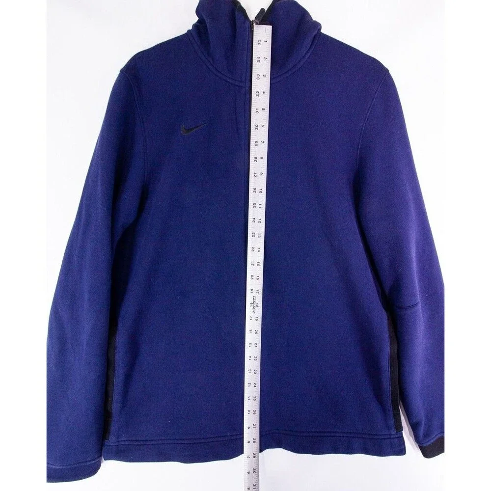 Nike Dri-Fit Mens Basketball Full-Zip Hoodie Navy Blue Large